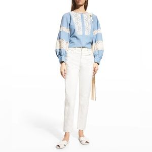 JOHNNY WAS 
THALASSA PIECED BUTTON DOWN SHIRT IN MULTI